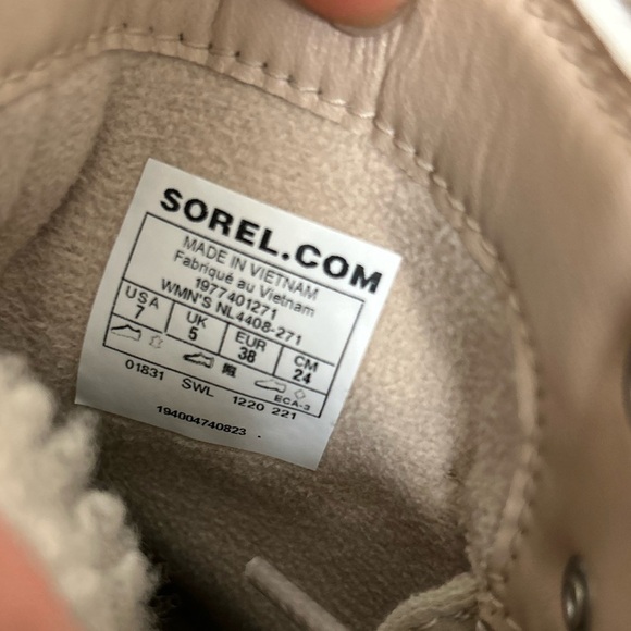 SOREL Lennox Lace cozy rain boots waterproof suede w/shearling tongue.Sz-7. D - Picture 14 of 16